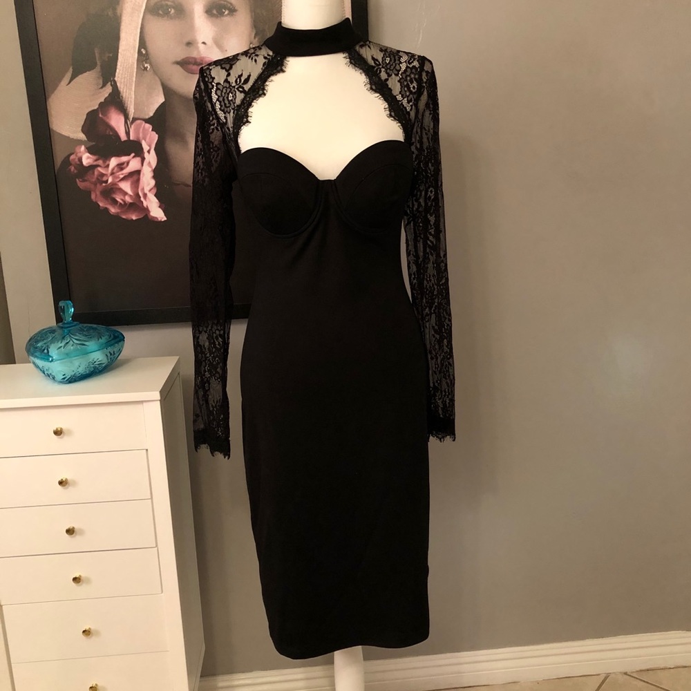 Black lace dress
